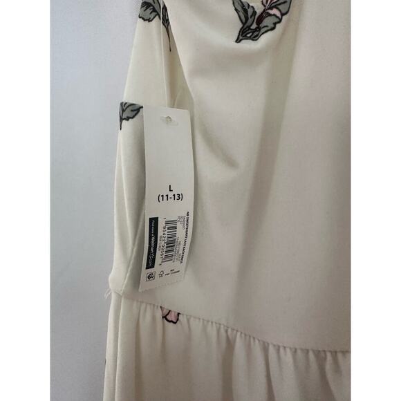 No Boundaries Sundress Empire Lace Back and Halter Straps Floral Junior L NWT - Picture 7 of 9